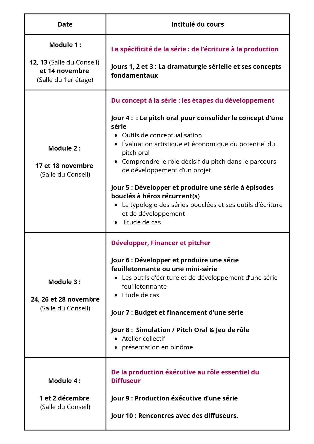 CALENDRIER EPS 25