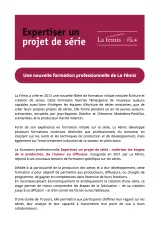 Brochure Expertiser un projet de série 2025